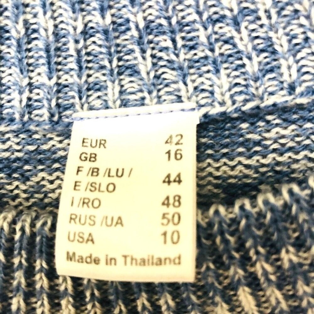 Venus Blue Variegated Crewneck Sweater Womens 10 NWOT Pullover Activewear Winter - Picture 4 of 5